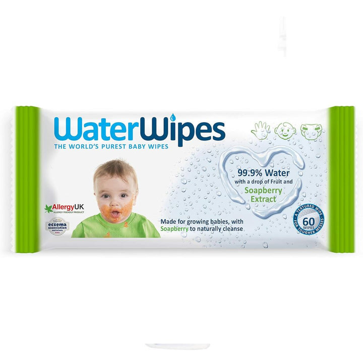 Water Wipes Baby Wipes With Soapberry Extract, 60Wipes