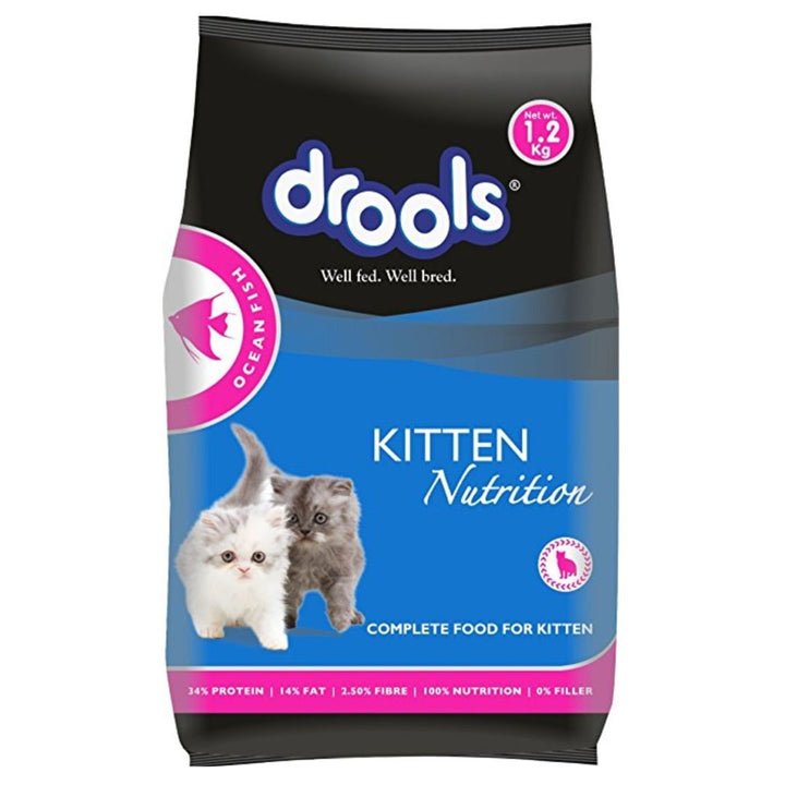 Drools Kitten(1-12 Months) Dry Cat Food, Ocean Fish, 1.2kg