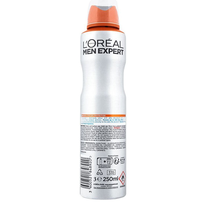 L'Oreal Paris Men Expert Fresh Extreme Ice Cool Effect Anti-Perspirant Deodorant Spray, 250ml