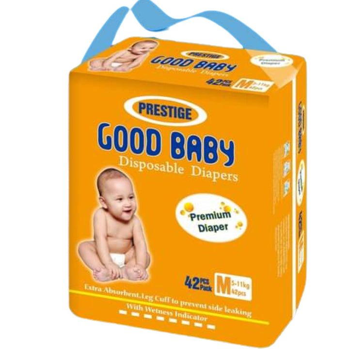 Prestige Good Baby Disposable Diapers M, 5-11Kg, 42 Pcs