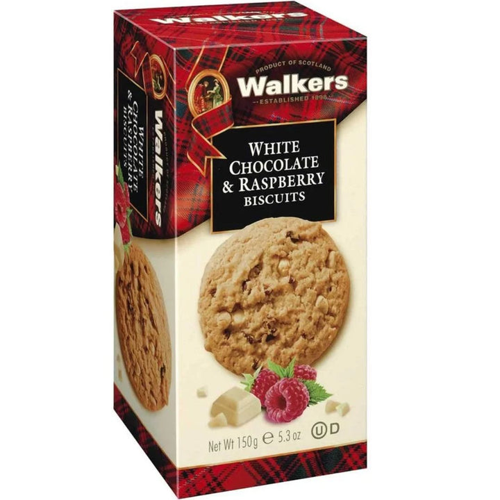 Walkers White Chocolate & Raspberry Biscuits, 150g