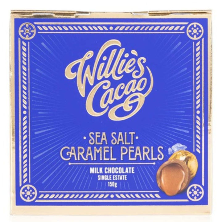 Willie's Cacao Sea Salt Caramel Milk Chocolate Pearls, 150g