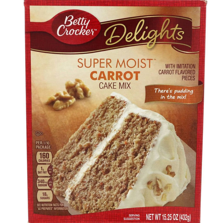 Betty Crocker Delights Super Moist Carrot Cake Mix, 432g