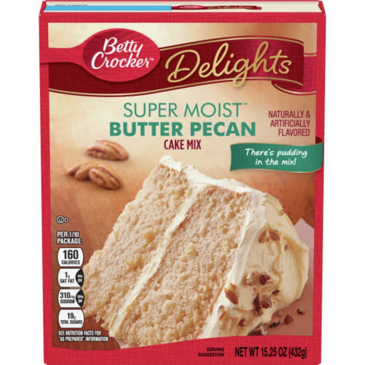 Betty Crocker Super Moist Delights Butter Pecan Cake Mix, 432g