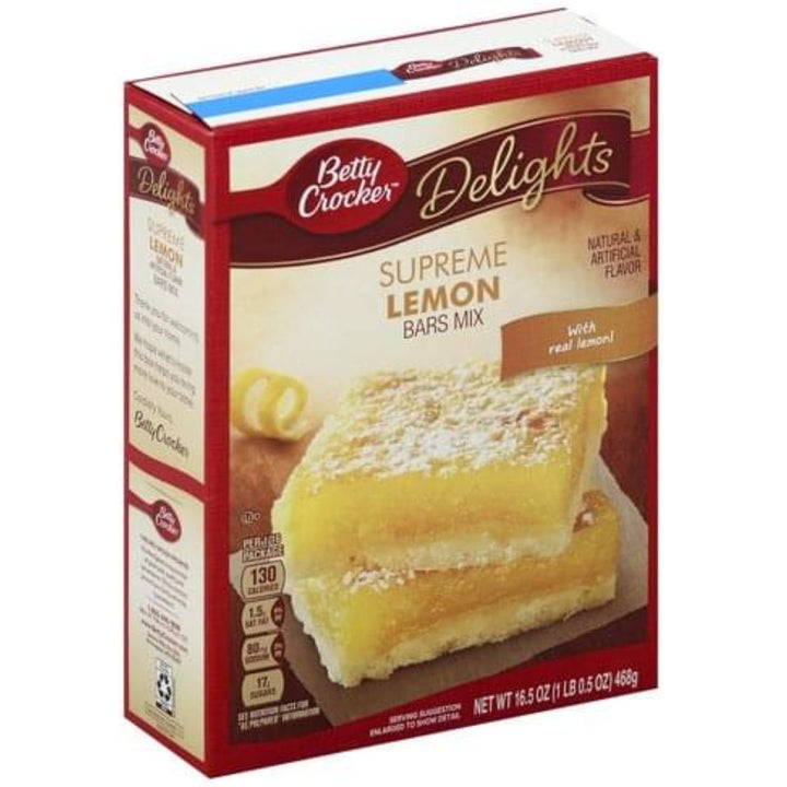 Betty Crocker Delights Supreme Lemon Dessert Bar Mix, 468g