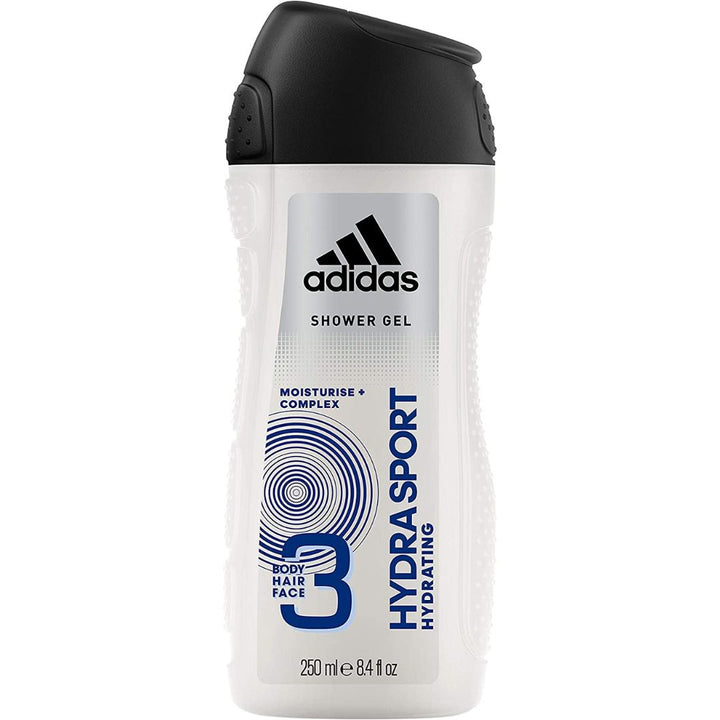 Adidas Hydra Sport 3in1 Body, Hair and Face Shower Gel for Him, 250ml