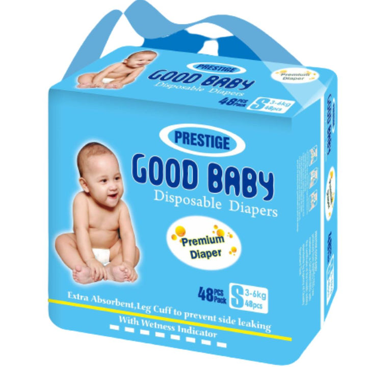 Prestige Good Baby Disposable Diapers S, 3-6Kg, 48 Pcs