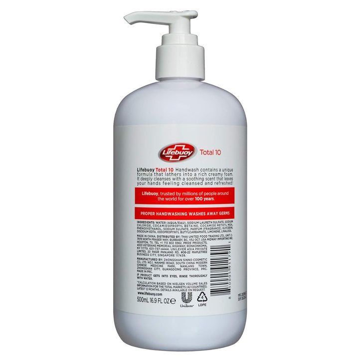 Lifebuoy Handwash Total 10, 500ml