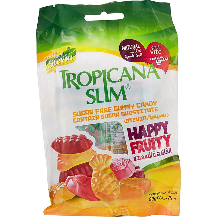 Tropicana Slim Sugar Free Gummy Candy Happy, 80g