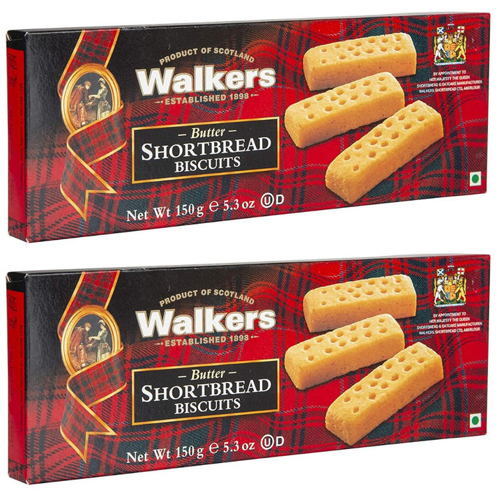 Walkers Pure Butter Shortbread Fingers, 2 x 150g