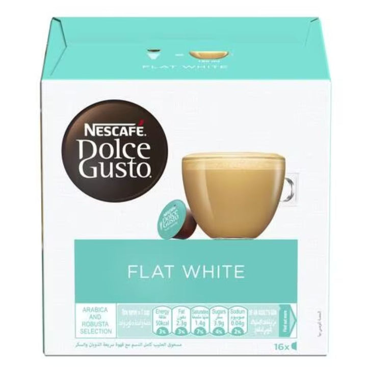 Nescafe Dolce Gusto Flat White Coffee Capsules, 187.2g