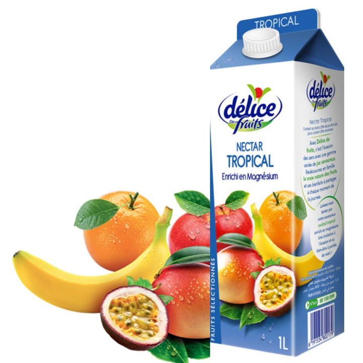 Delice Nectar Tropical Juice Rich In Magnesium, 1L