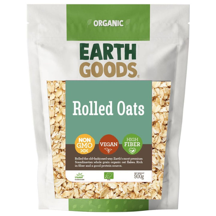 Earth Goods Organic Rolled Oats, 900g