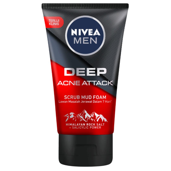 Nivea Men Deep Acne Attack Scrub & Wash, 100ml