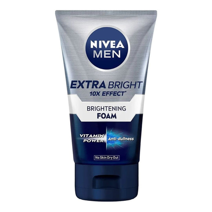 Nivea Men Extra Bright 10x Effect Brightening Foam, 100g