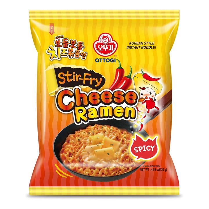 Ottogi Spicy Stir Fry Cheese Ramen Spicy, 130g