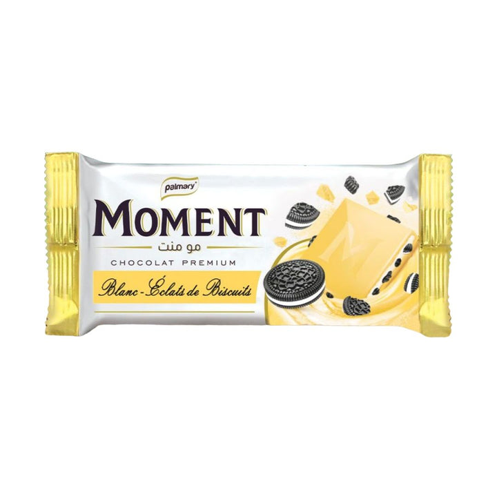 PalmaryMoment Chocolat Premium Blanc - Eclats de Biscuits, 95g