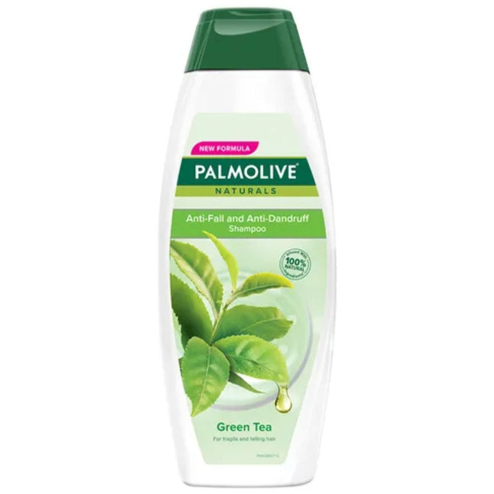 Palmolive Anti-Dandruff and Anti-Fall Shampoo for Fragile and Falling Hair  100% Natural Ingredients Green Tea Shampoo, 380 ml