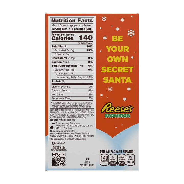 Reese's Milk Chocolate Peanut Butter Snowman, 141g