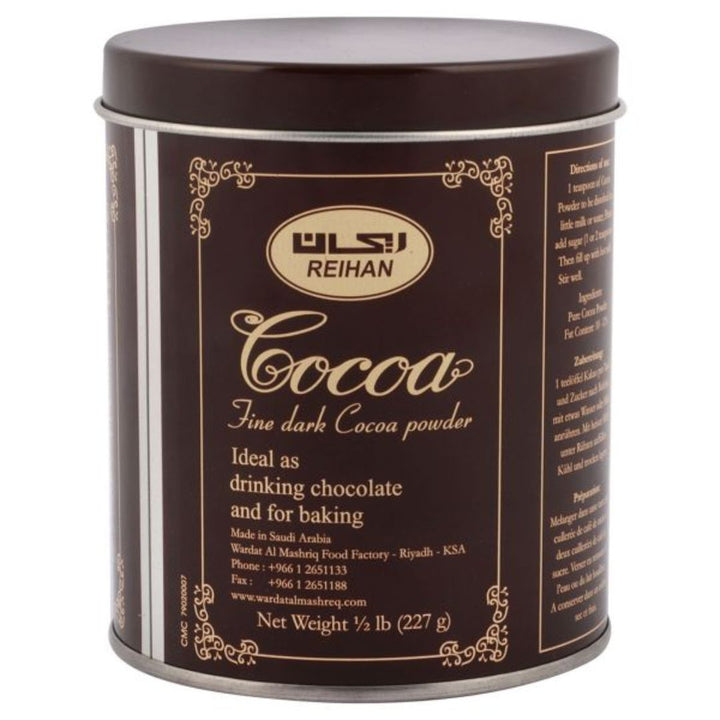 Reihan Cocoa Dark Powder Drinking Chocolate & For Baking, 227g