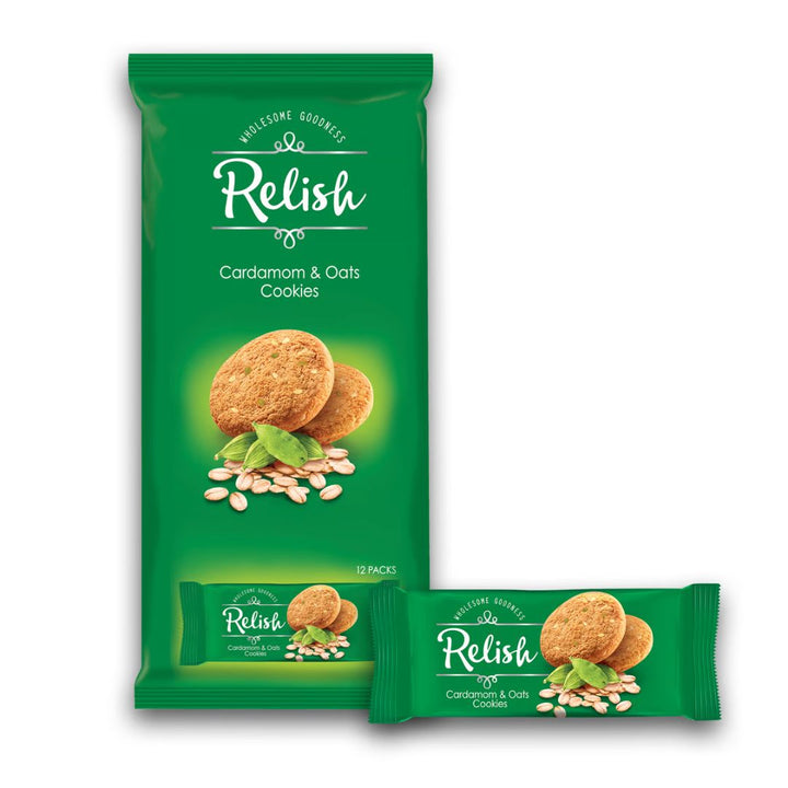 Relish Cardamom & Oats Cookies, 12x42g