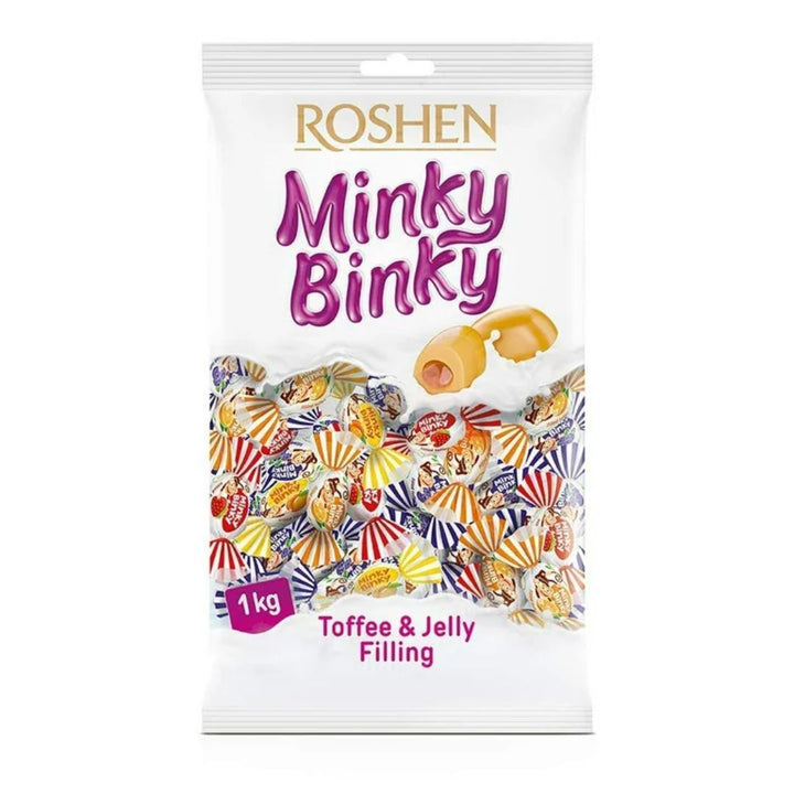 Roshen Minky Binky Toffee with Jelly Filling, 1kg