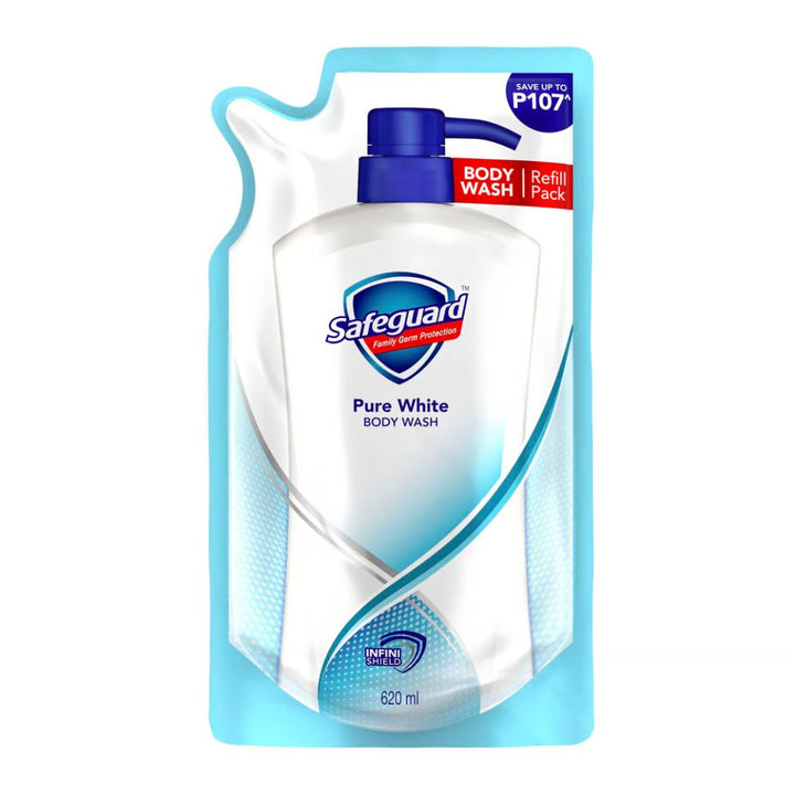 Safeguard Body Wash Pure White Refill Pack, 620ml