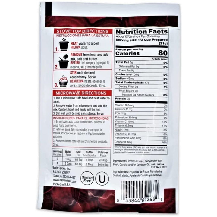 Badia Instant Potatoes With Beets, 85g