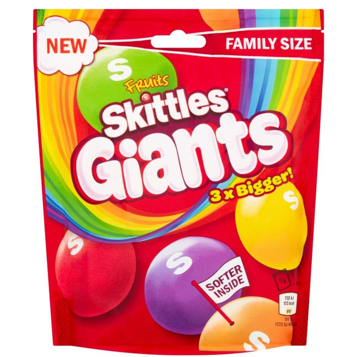 Skittles Giants Fruit Sweets Pouch Bag, 170g