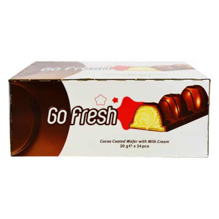 Solen Go Fresh Cocoa Coated Wafer With Milk Cream, 24x20g