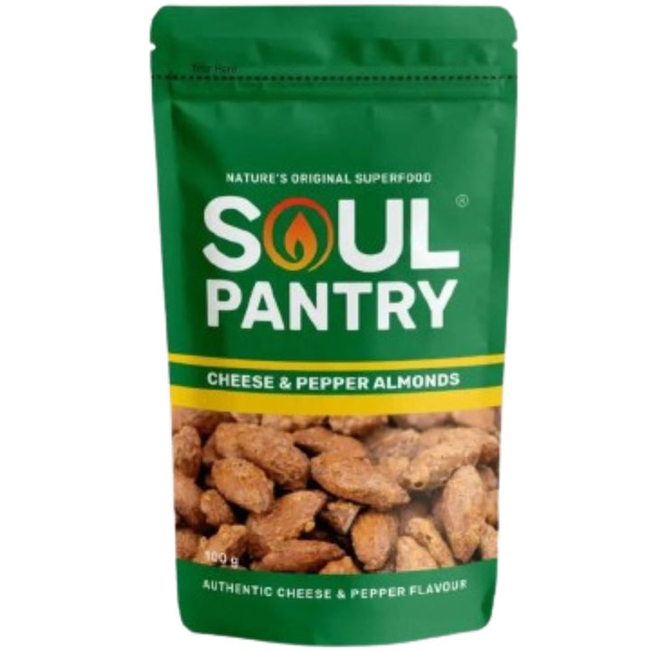 Soul Pantry Cheese & Pepper Almonds, 100g