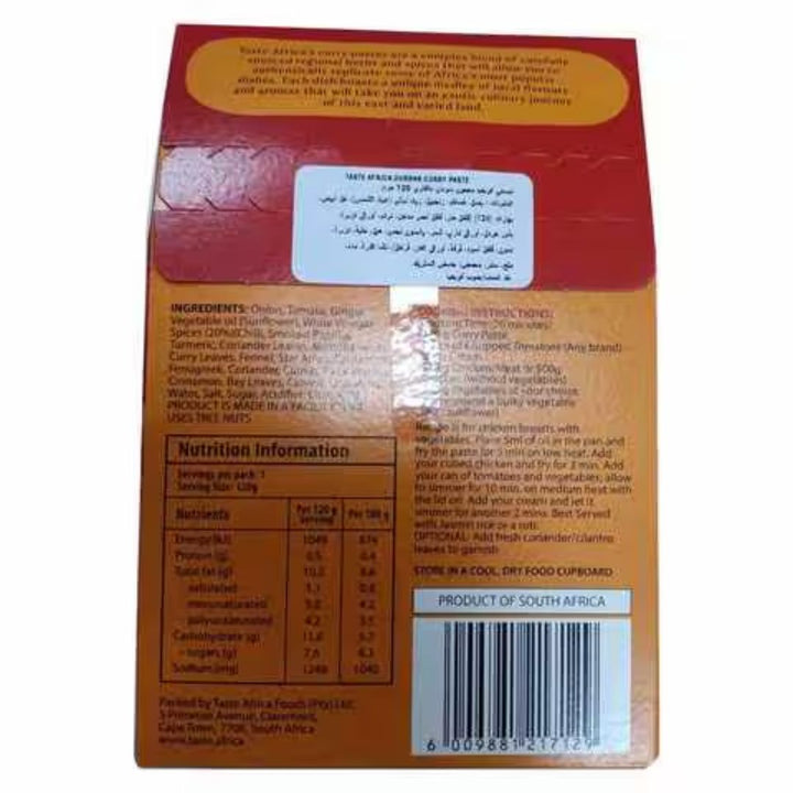 Taste Africa Durban Curry Paste, 120g