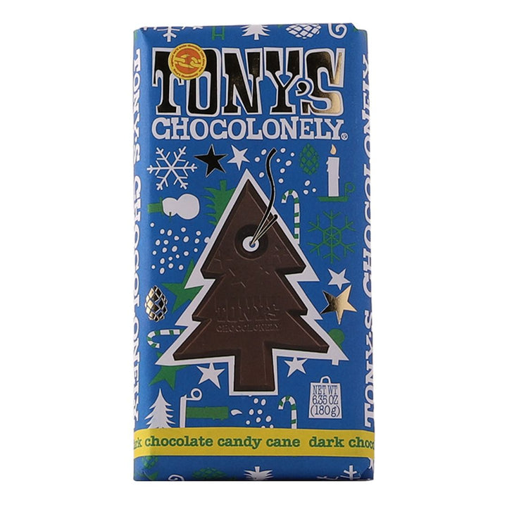 Tony's Chocoloney Dark Chocolate & Mint Candy Cane Bar, 180g