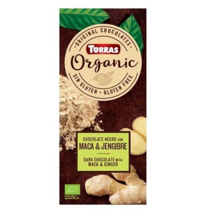 Torras Organic Bio Chocolate Negro Con Maca & Jengibre, 100g