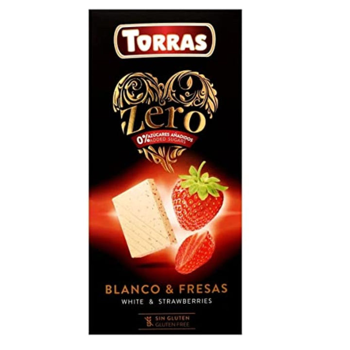 Torras Zero White Chocolate With Strawberry, 125g