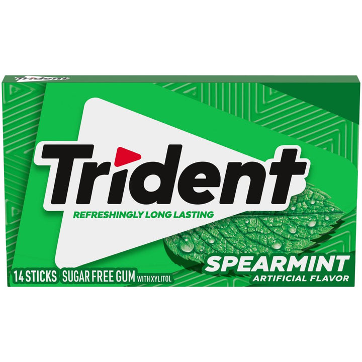 Trident Sugar Free Gum Spearmint, 2x26.60g