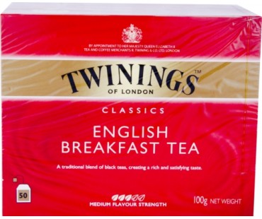 Twinings English Breakfast Tea, 50sachetsx2