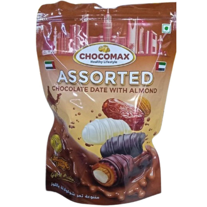 Chocomax Assorted Chocolate Dates With Almond, 500g