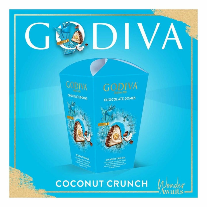 Godiva Chocolate Domes Coconut Crunch, 130g