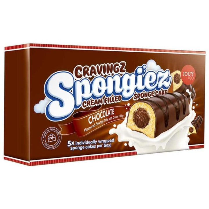 Cravingz Spongiez Cream Filled Chocolate Covered Cake, 5x45g