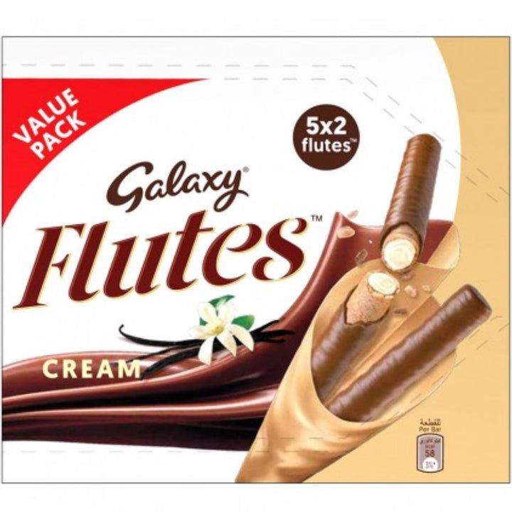 Galaxy Flutes Chocolate Coated Cream Roll Wafer, 112.5 g