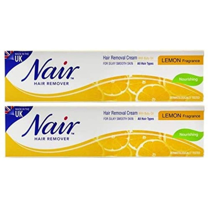 Nair Hair Removal Cream With Lemon, 2 x 120ml