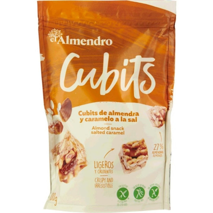 El Almendro Almond and Caramel Salt Cubits, 100g