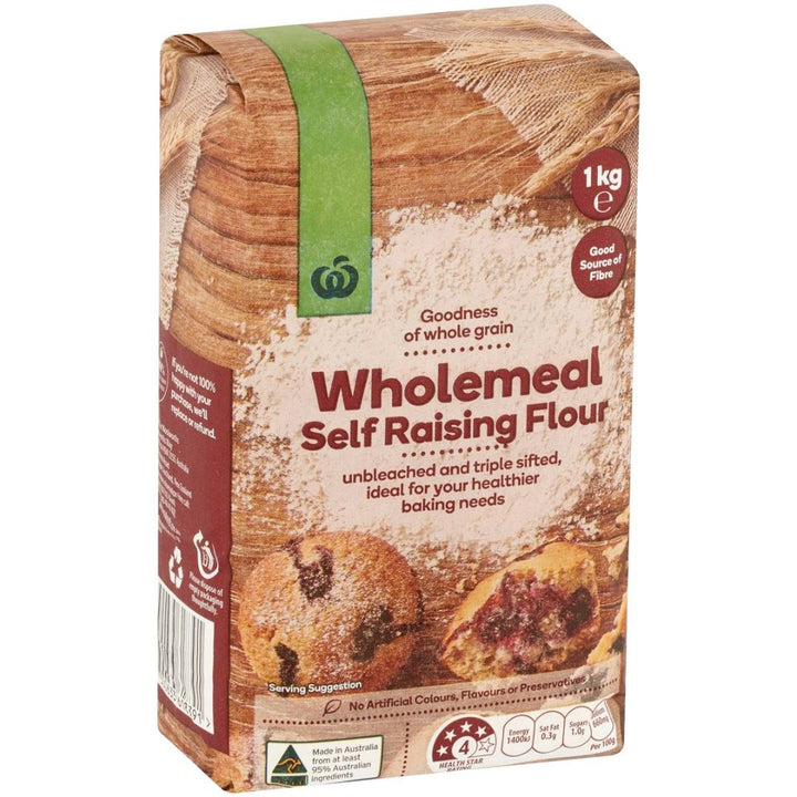 Woolworths Wholemeal Self Raising Flour, 1kg