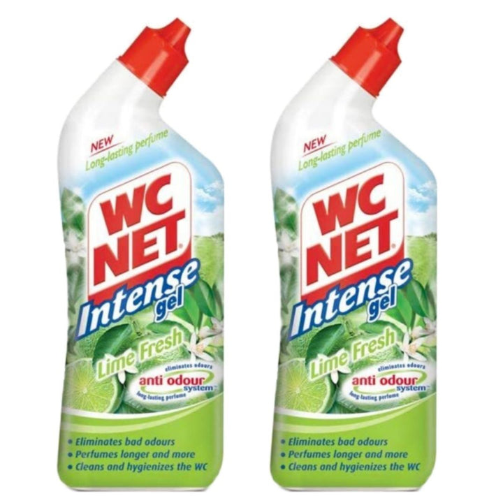 WC NET Toilet Cleaner Intense Gel Lime, 2 x 750ml