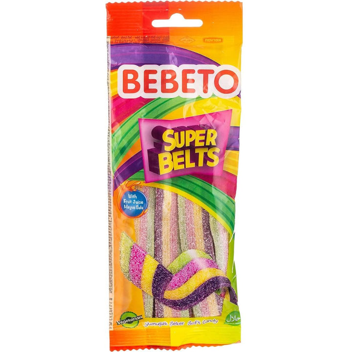 Bebeto Licorice Super Belts, 75g