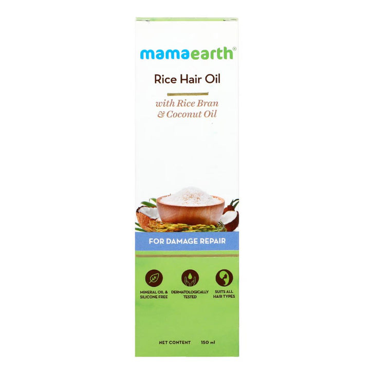 Mamaearth Rice Hair Oil With Rice Bran And Coconut Oil For Damage Repair, 150ml