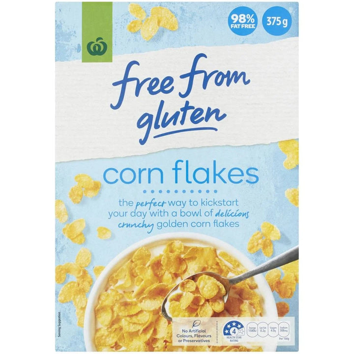 Woolworths Free From Gluten Cereal Cornflakes, 375g