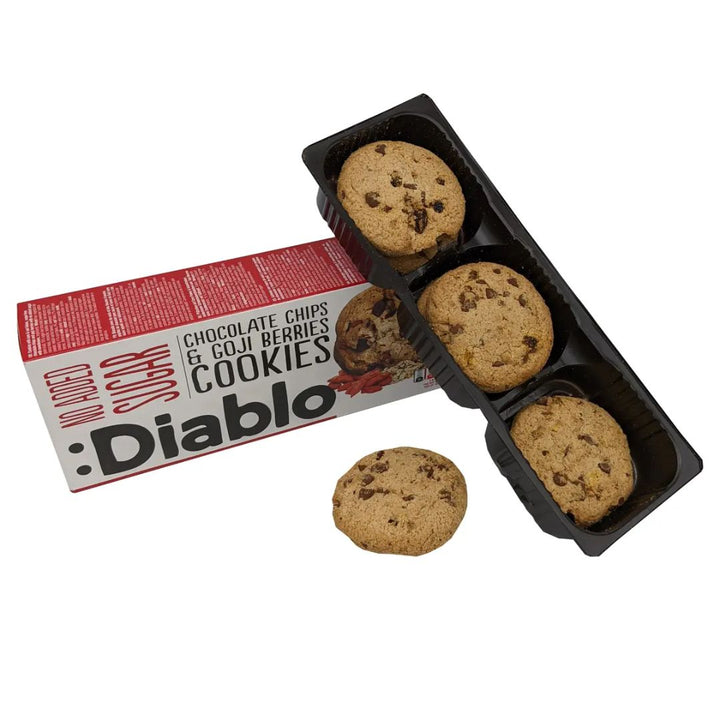 Diablo Chocolate Chip With Goji Berries Cookies Sugar Free, 135g