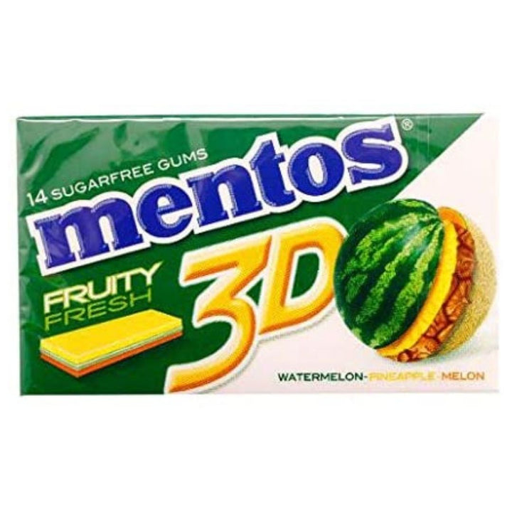 Mentos 3D Fruity Fresh with Watermelon, Pineapple and Melon, 33 gm